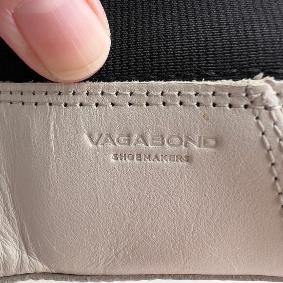 Off White Leather Vagabond Shoemakers Cosmo 2.0 Chelsea Boots Size 10 Chunky - Picture 7 of 7